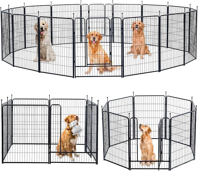 Dog Playpen, Portable Outdoor Dog Fence, Dog Playpen by XDPET