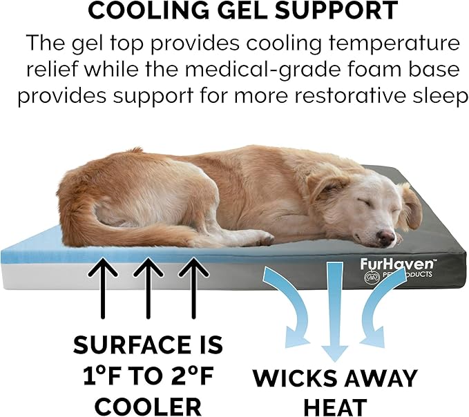 Furhaven Water-Resistant Cooling Gel Dog Bed - Image 5