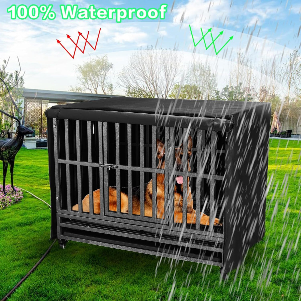 38 inch Heavy Duty Dog Crate Covers Durable 600D Polyester ( ONLY COVER)