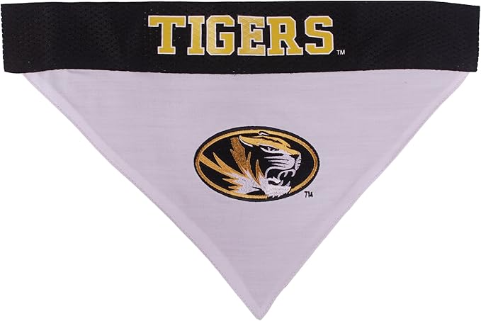 Pets First Collegiate Pet Accessories, Reversible Bandana, Missouri Tigers - Image 2