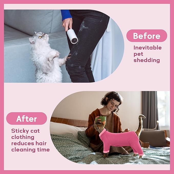 PUMYPOREITY Cat Hair Sticky Shirt – Breathable & Lightweight, Prevents Licking - Image 3
