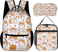 Hamster Backpack with Lunch Bag & Pencil Case, 17 in Bookbag Set