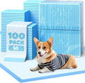 Powools Puppy Pads, 22 x 22 in, Super Absorbent, Spill-Proof, 100 Packs