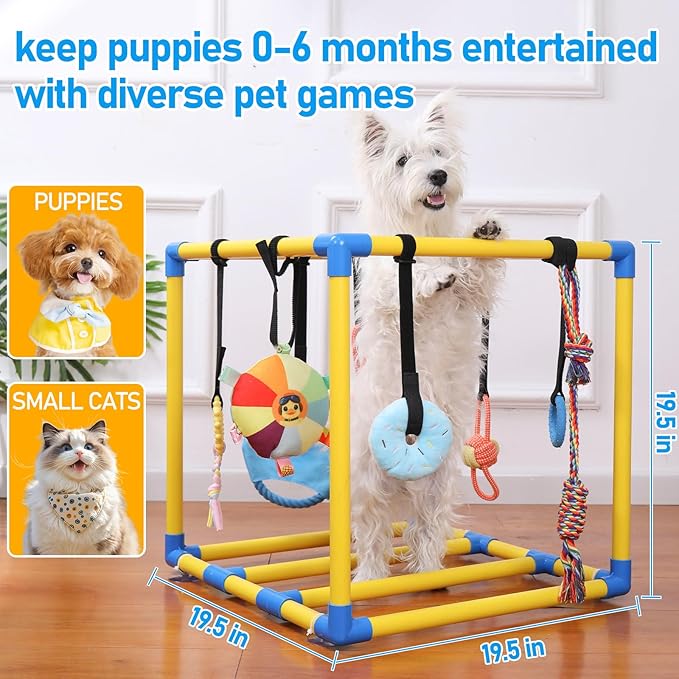 Puppy Play Gym with 8 Hanging Toys - Image 3