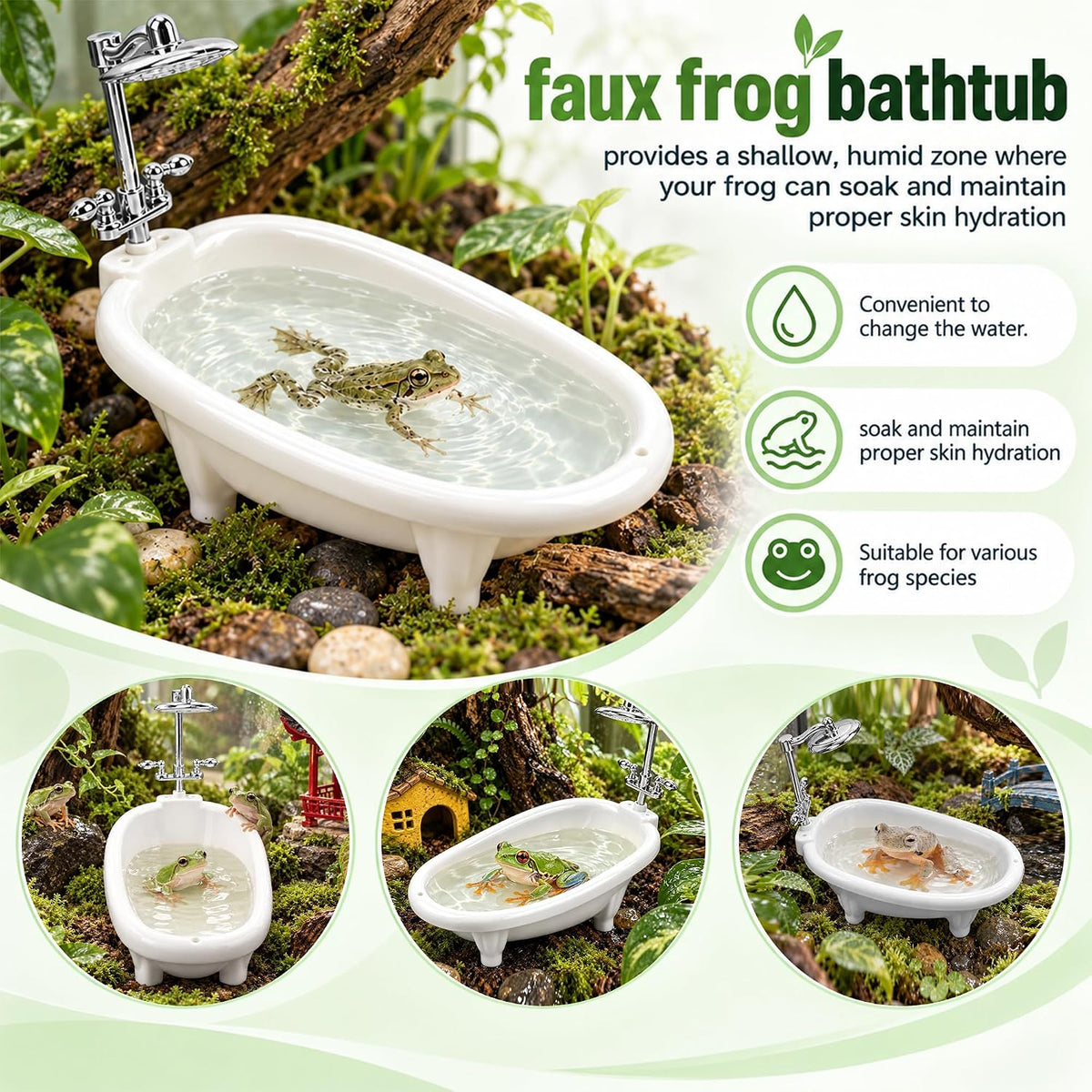 Windspeed 13Pcs Tree Frog Terrarium Accessories Kit with Plants and Others