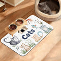 Cats Dog Food Mat, Cute Fun Absorbent Pet Feeding Mat by Unknown