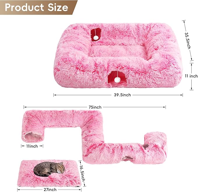 Extra Large Cat Tunnel Bed, 4 Ways Tunnels - Image 2
