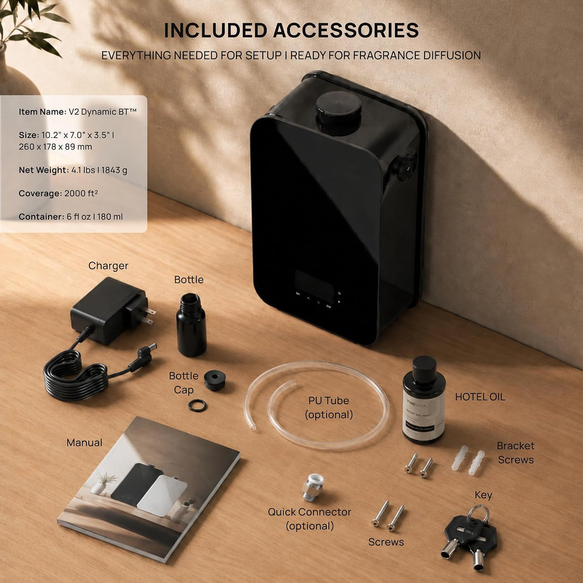 VINEVIDA Scent Diffuser Machine for Home Large Room | Waterless Diffuser | Cold Air Fragrance System | Hotel Scent