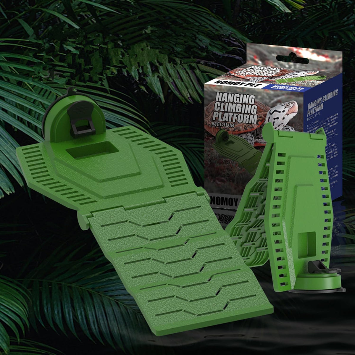 Large Turtle Basking Platform, Foldable Turtles Ramp, Turtle Resting Basking Dock Floating Décor, Plastic Tortoise Tank Climbing Ladder Terrace Hideouts for Frog Terrapin Reptiles