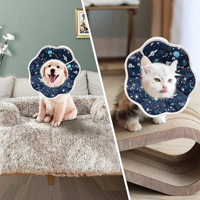 Depets Cat Cone Collar Soft, Adjustable Lightweight Cat Recovery E Collar to - Image 8