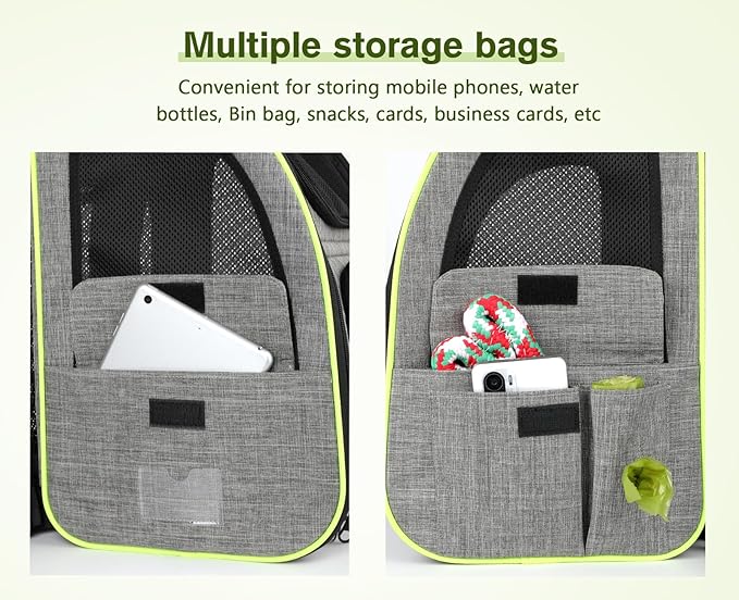Pecute Cat Backpack Carrier XL, Expandable Pet Backpack Curtain Design - Image 8