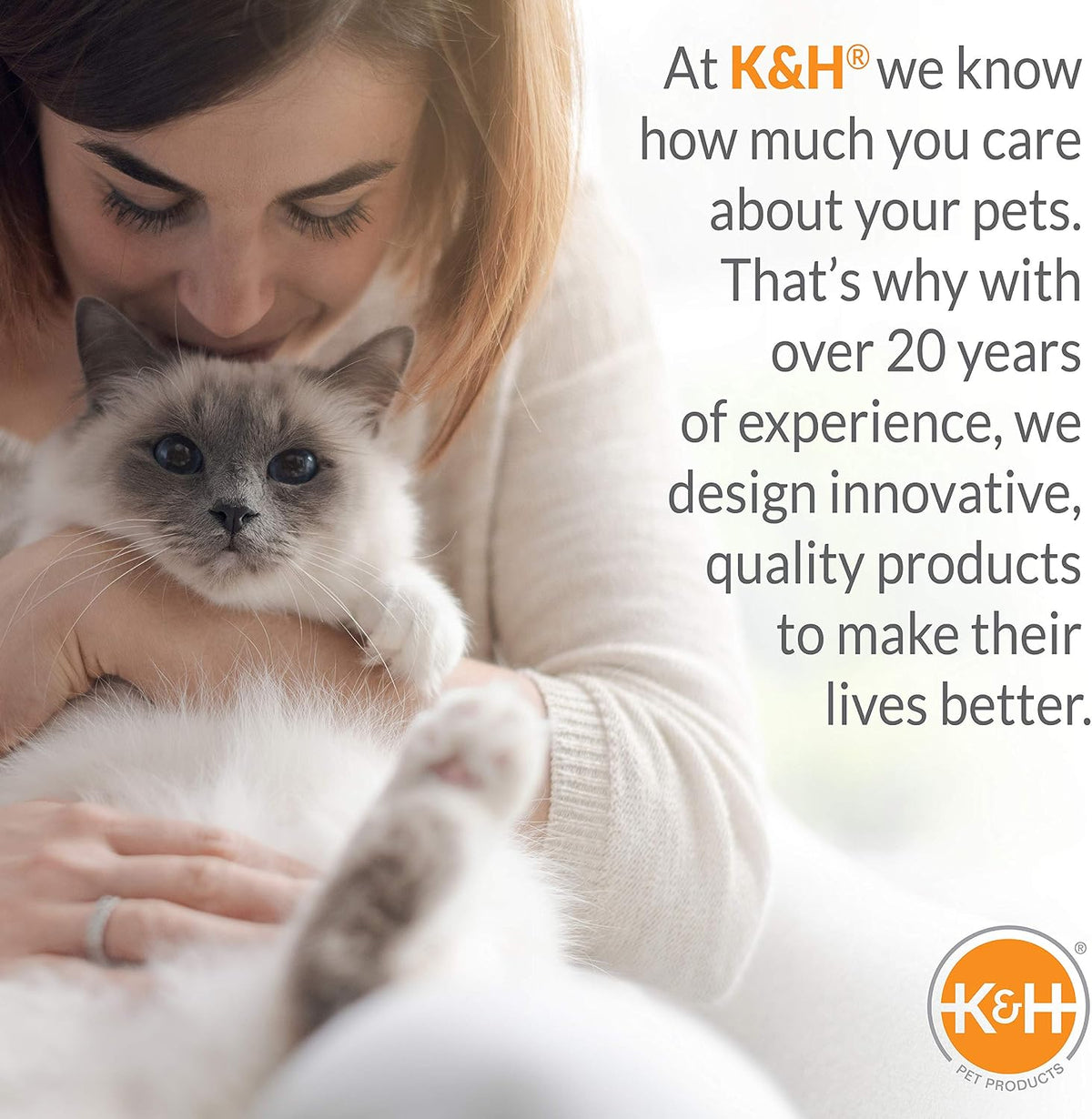 K&H Heated Cat Bed, Thermo-Kitty Fashion Splash Indoor, Safety Listed