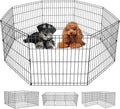 FDW 24 Inch Dog Pen 8 Panel Dog Playpen Indoor Outdoor Metal Puppy Pet Fence by FDW