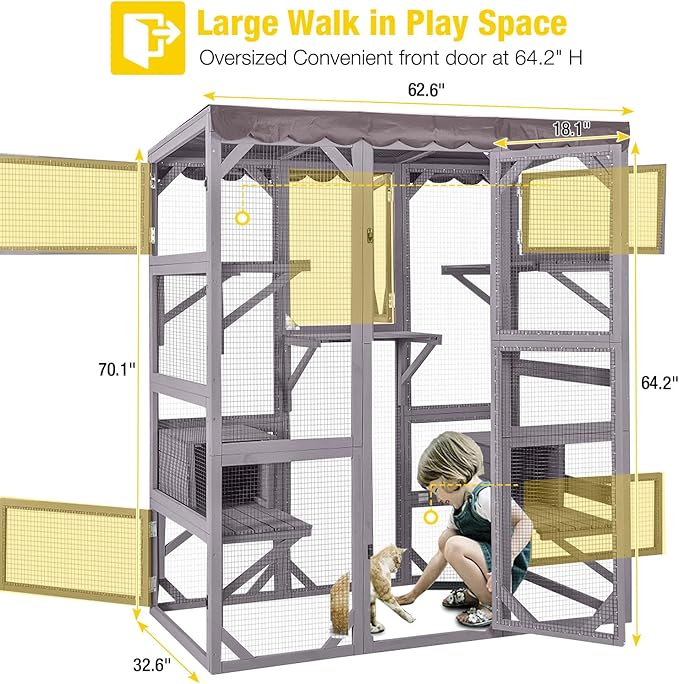 Aivituvin Catio Outdoor Cat Enclosure - Image 9