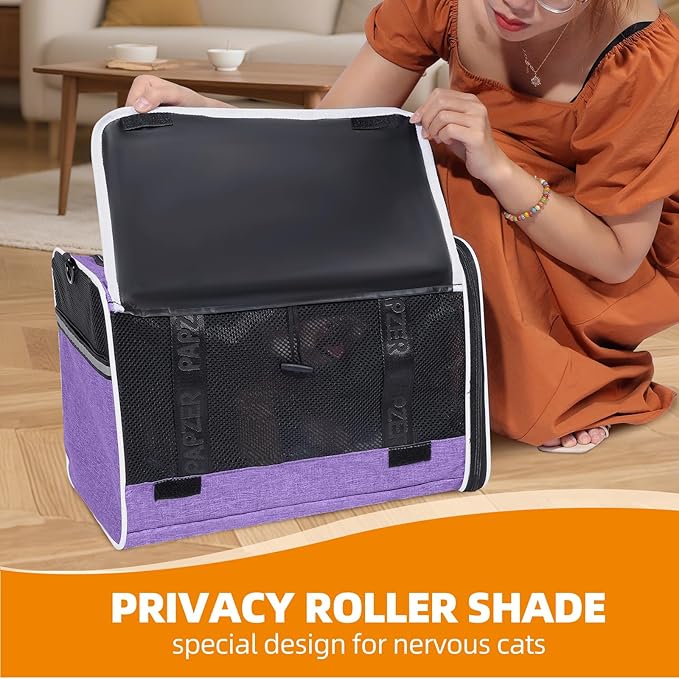 Top Open Medium Pet Carrier Roll Up Flap - Image 3
