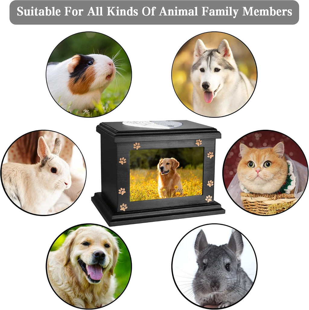 ADMLC Pet Memorial Urns for Dogs or Cats Ashes with Photo Frame