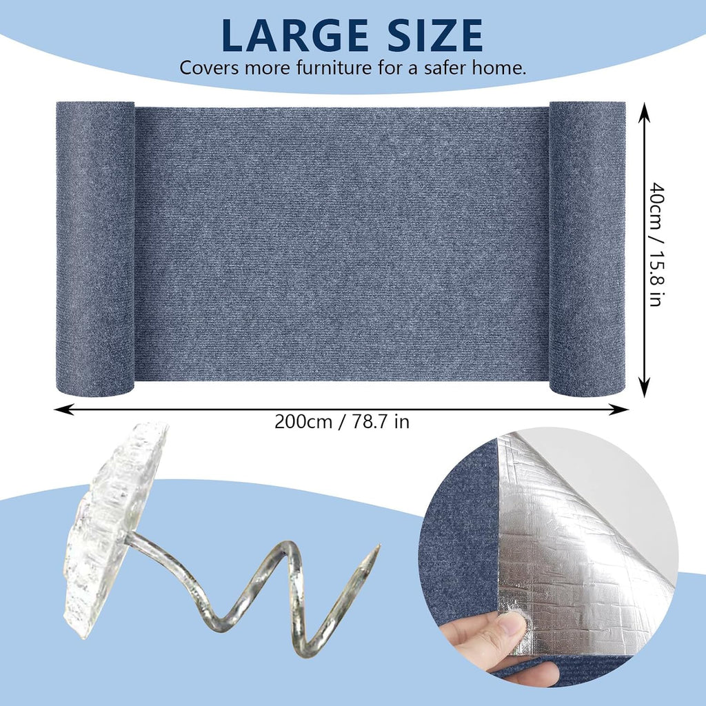 Cat Scratchers for Indoor Cats, Self-Adhesive Scratch Pad 78.7"x15.8"