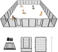 Dog Playpen 40 inch Dog Fence for Outdoor Indoor Use Heavy Duty Metal Dog Pen by Jhsomdr