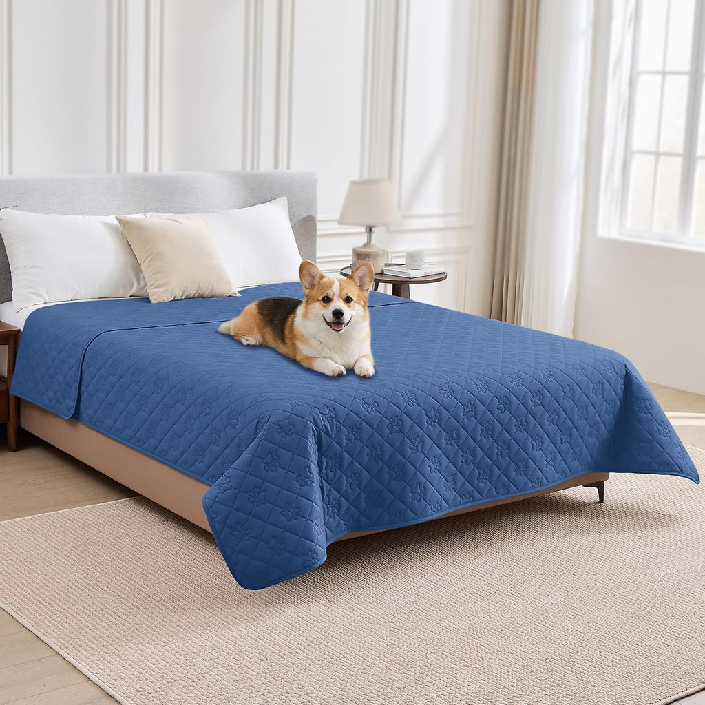 PAWFINITY Waterproof Bed Cover for Dogs, Pet Blanket for Mattress Washable