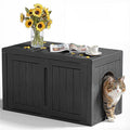 Cat Litter Box Enclosure, Indoor Outdoor Cat House by KFY