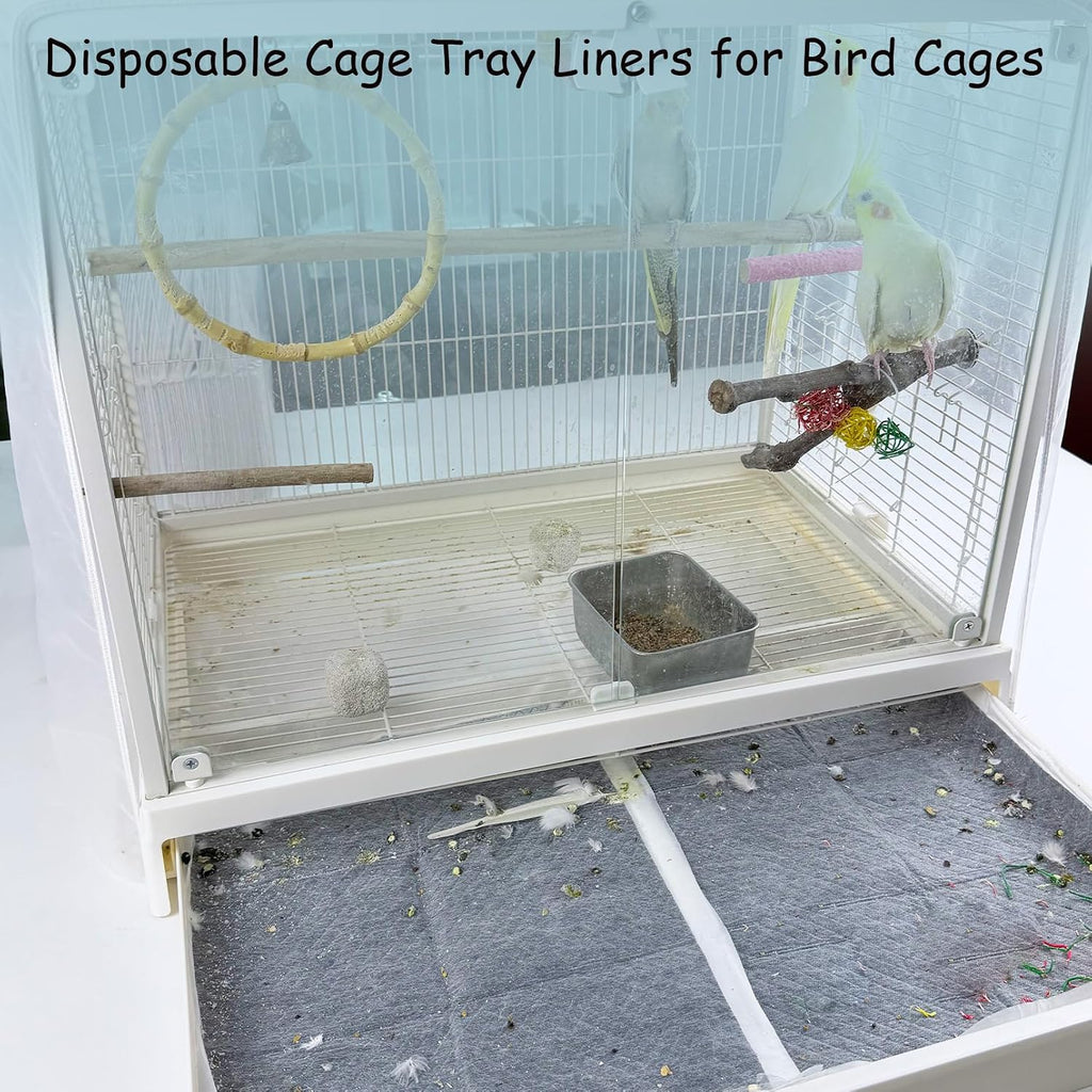 100PCS Disposable Bird Liners for Cage 17.71 x 12.99In Absorb Odors