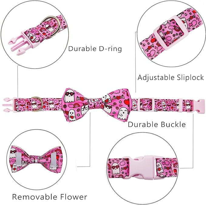 Valentine’s Day Dog Collar Adjustable Puppy Collar - Image 3