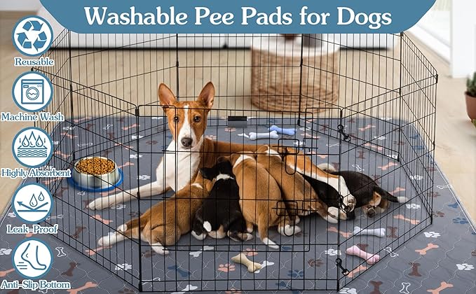 Washable Pee Pads for Dogs, 2 Pack 48"x60" Reusable Puppy Training Pads - Image 7