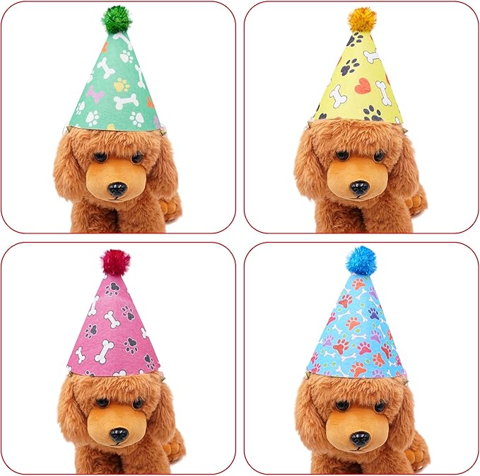 6pcs Dog Birthday Party Hats Felt - Image 4