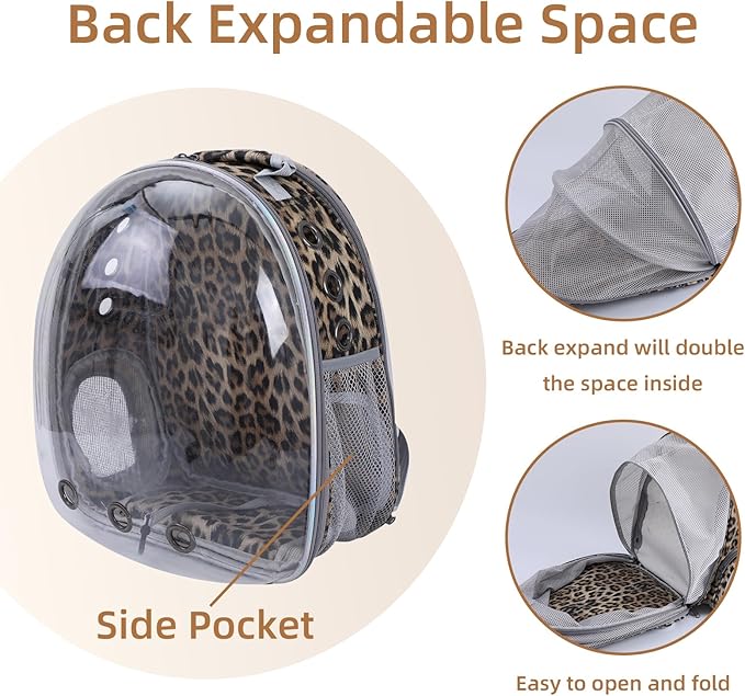 Cat Backpack Carrier Back Expandable Bubble Pet Carrier Backpack - Image 3