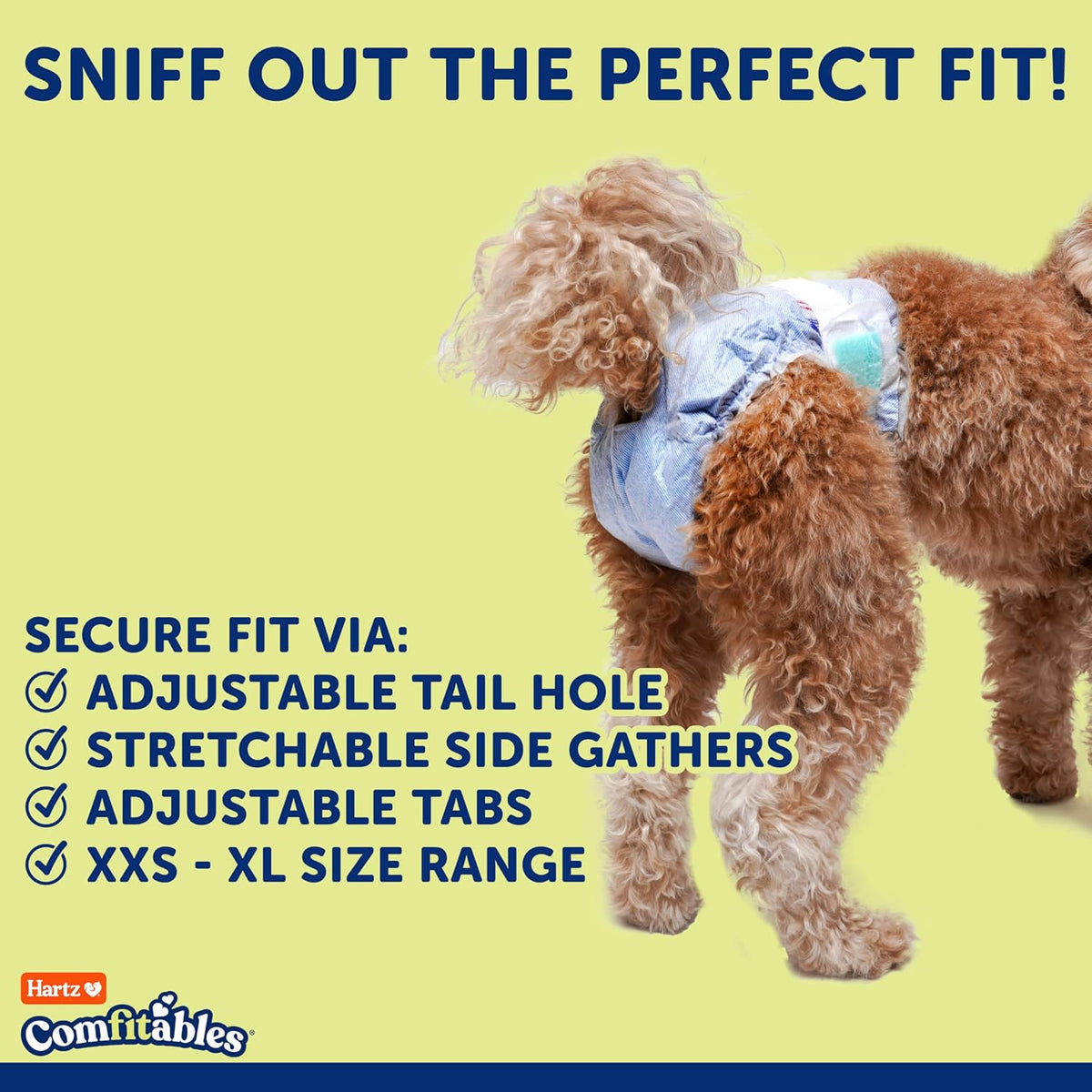 Hartz Disposable Dog Diapers, Size S 36 count, Comfortable & Secure Fit, Easy to Put On