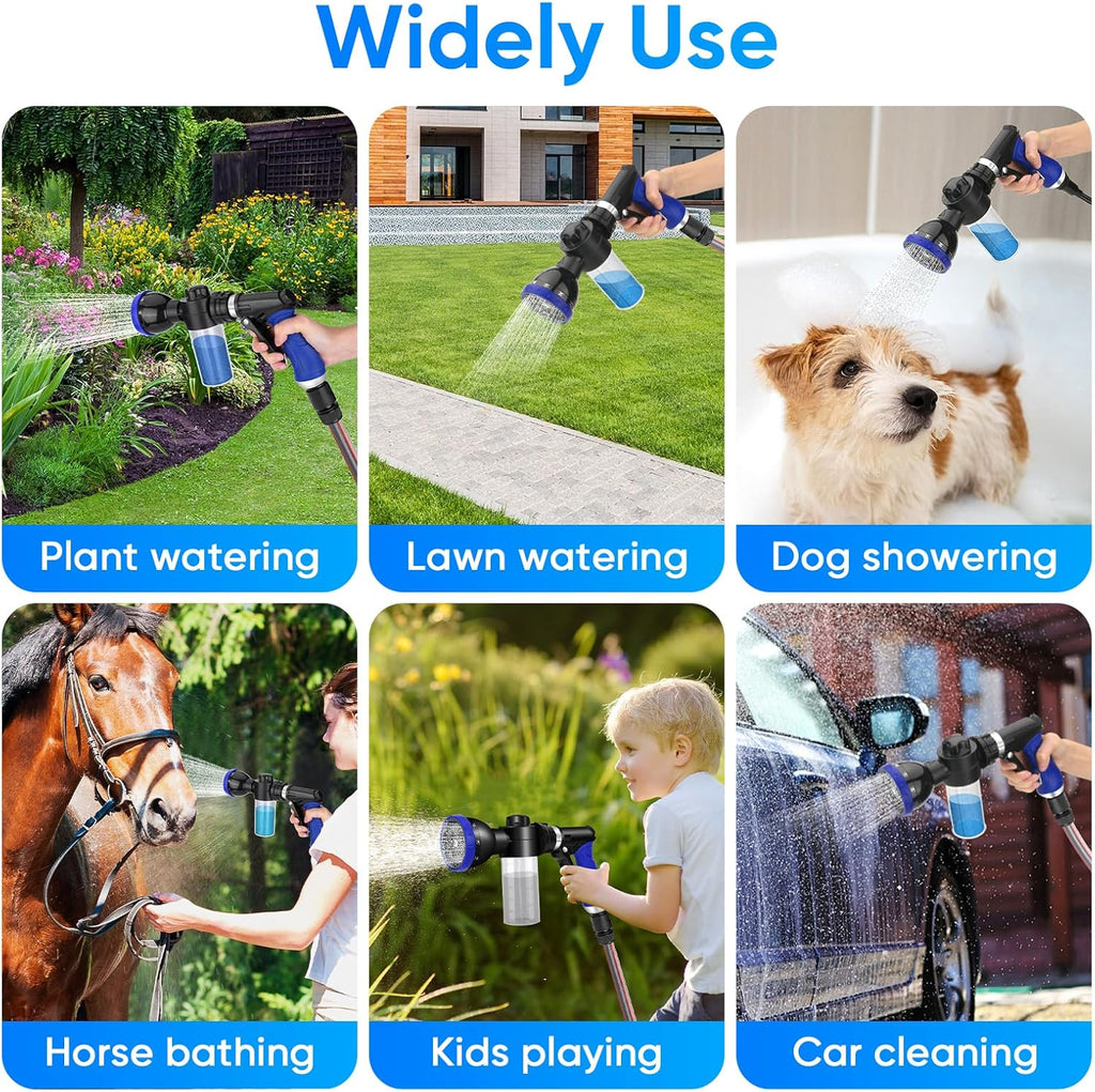 Dog Shower Attachment Water Hose Nozzle Sprayer Set
