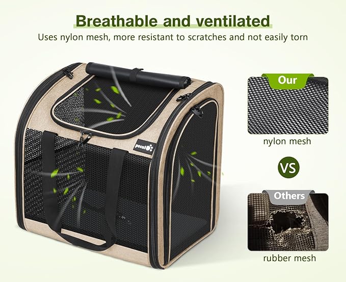 Pecute Cat Backpack with Widened Interior Space, Upgraded Dog Backpack Carrier - Image 6