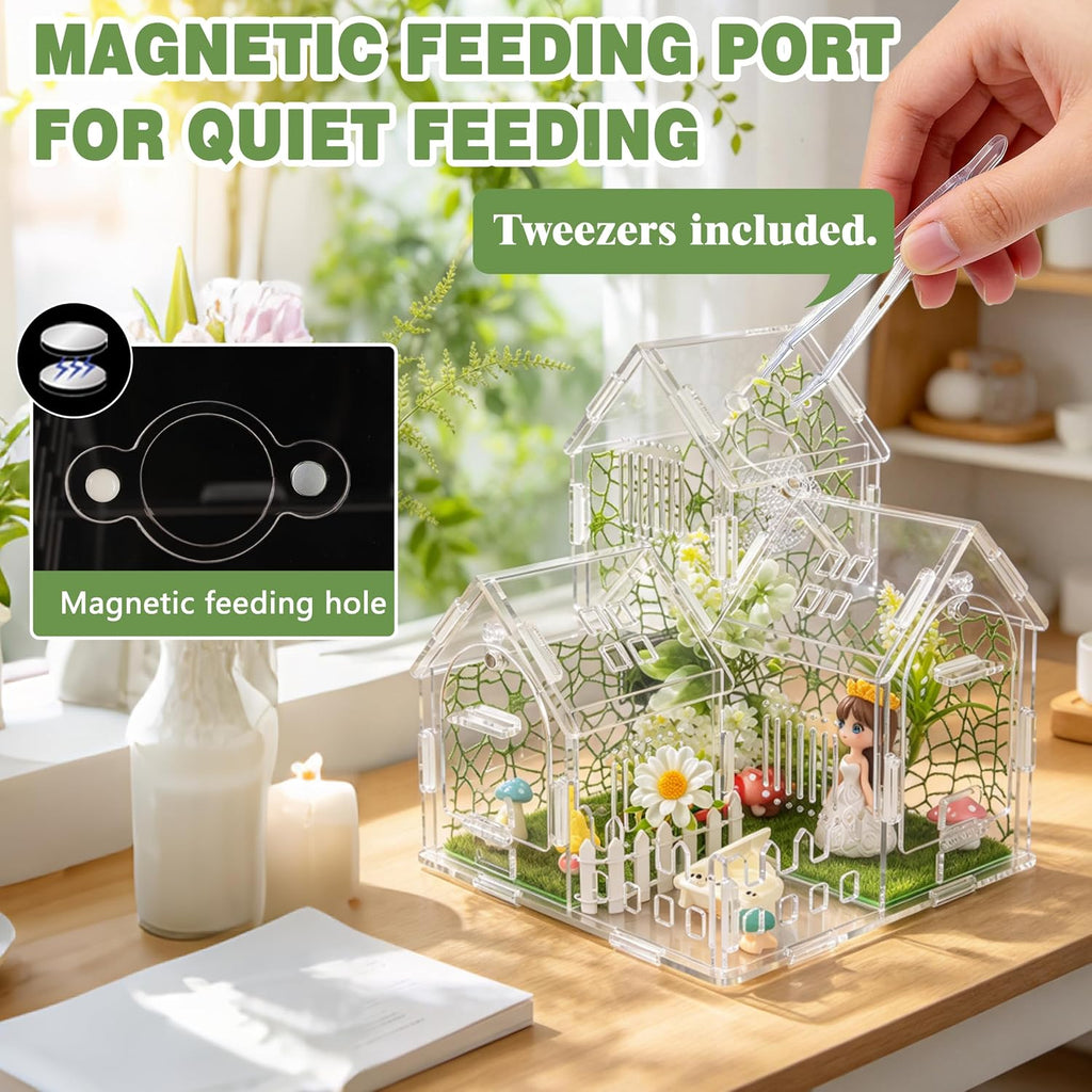 Jumping Spider Enclosure Kit, 22Pcs Acrylic Habitat