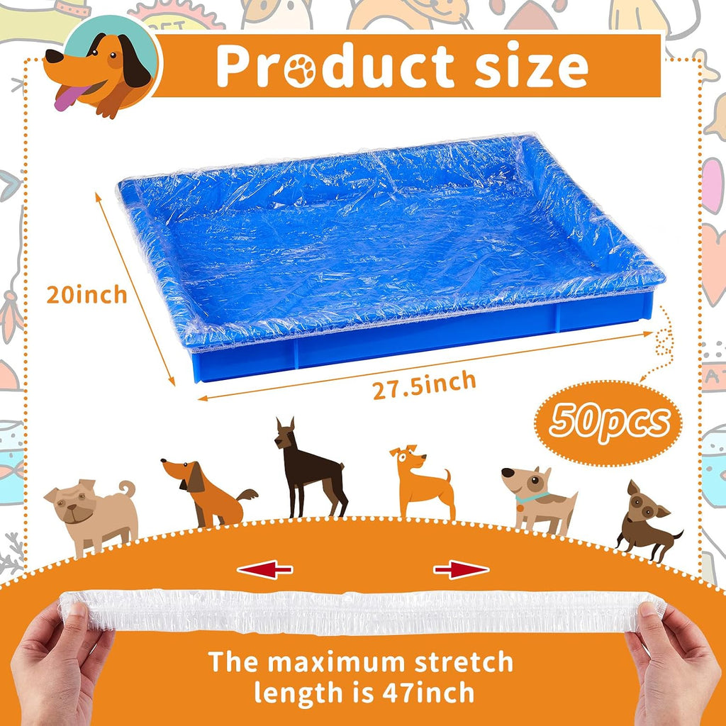 Tondiamo 50 Pcs Disposable Rabbit Cage Liners for Litter Box Tray, Medium