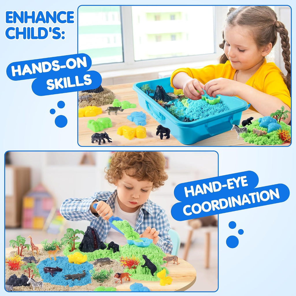 Billeeit Animal Sensory Bin Sand Toy