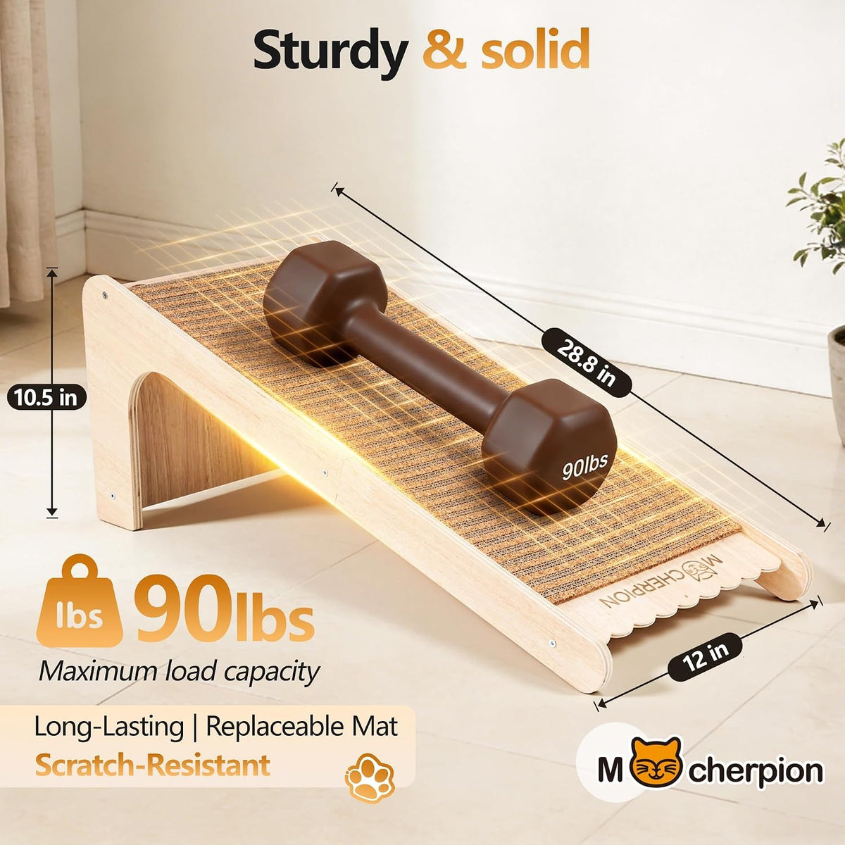 Cork Cat Scratching Cardboard-Cat Scratch Pad for Indoor-Scratcher Post Toy