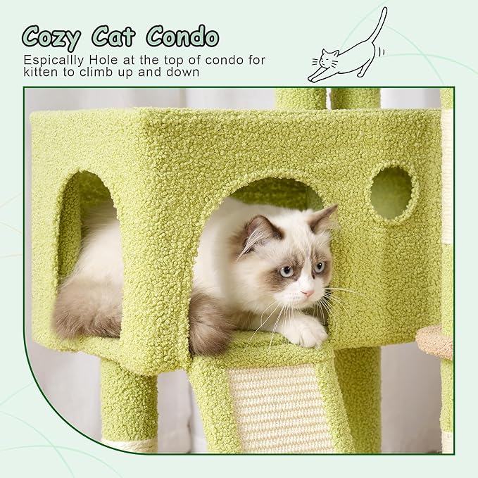 Cat Tree, 41.3" Cat Tower for Indoor Kittens - Image 5