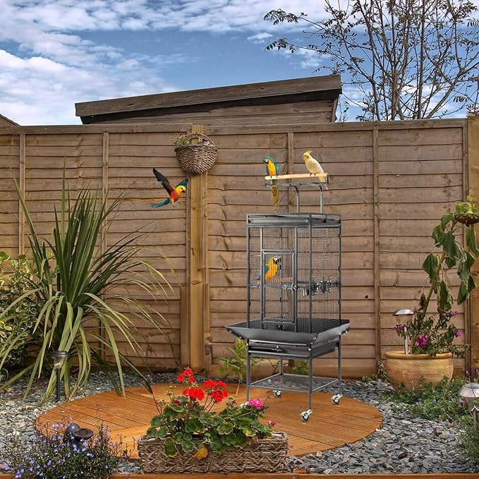 VINGLI Bird Cage with Rolling Stand - Image 8