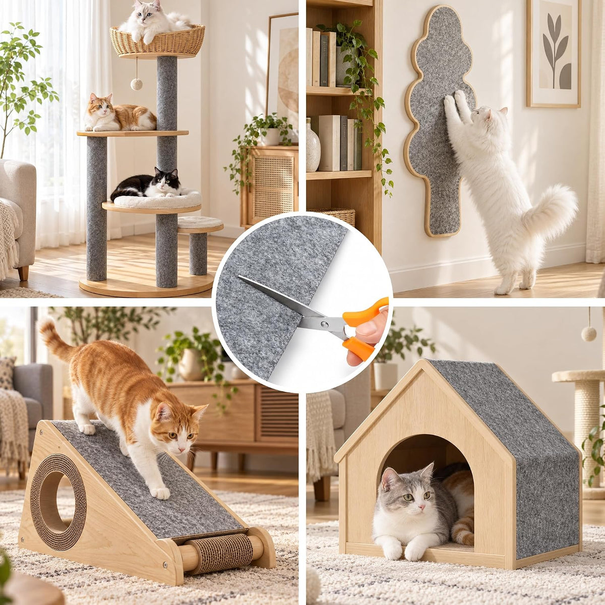 Cat Scratch Furniture Protector, Couch Protector from Cat Claws, Grey