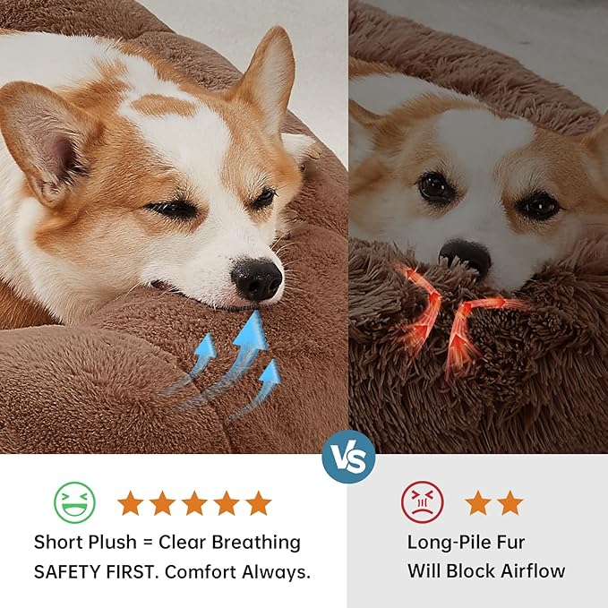 OhGeni 31 inches Calming Donut Orthopedic Dog & Cat Bed - Image 3