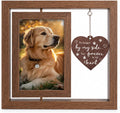 Dog Memorial Gifts for Loss of Dog, Rotating Wooden Picture Frame for 4x6 Photo, Pet Memorial Gifts, Cat Sympathy Bereavement Remembrance Keepsake Gift