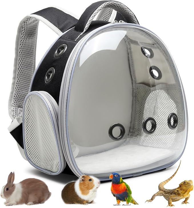 Portable Travel pet Backpack Carrier Hamster Bag Guinea Pig Bird Small Dog cat by ioviewforpet