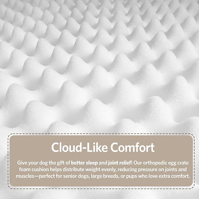 MidWest Homes for Pets Orthoperdic Egg-Crate Nesting Pet Bed w/Teflon Fabric - Image 6