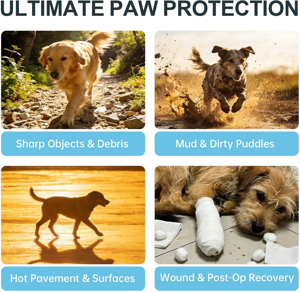 Disposable Dog Boots for Paw Licking & Hot Pavement, 32 Count, L