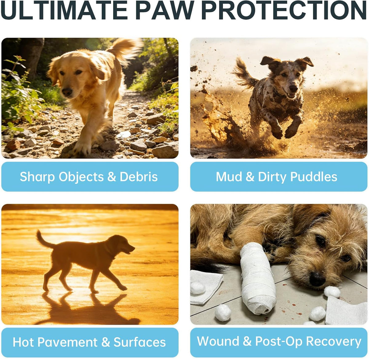 Disposable Dog Boots for Paw Licking & Hot Pavement, 32 Count, L