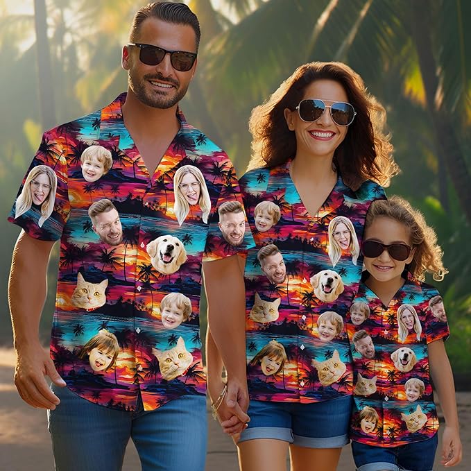 Custom Hawaiian Shirt with Face Photo Picture - Image 2