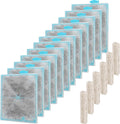 12 Pack Large Aquarium Filter Cartridges with 6 Filter Pads, Compatible with Aqueon QuietFlow LED PRO 20/30/50/75 & Power Filter 20/30/50/55/75, Activated Carbon & Zeolite Filter Replacement