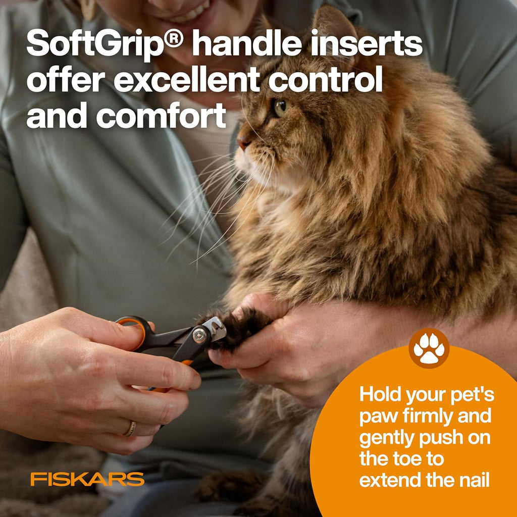 Fiskars Pet Small Nail Clippers, Cat and Dog Trimmers for Grooming, 4.25"