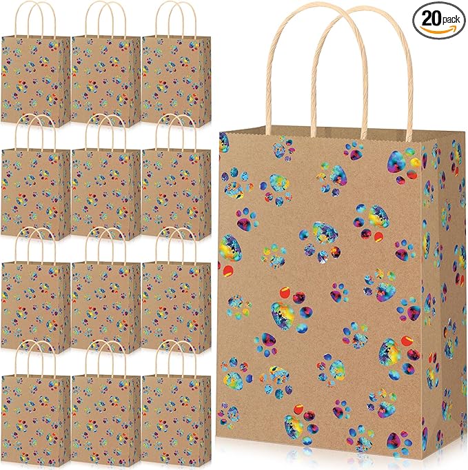 Blulu 20 Pcs Puppy Dog Paw Gift Bags by Blulu