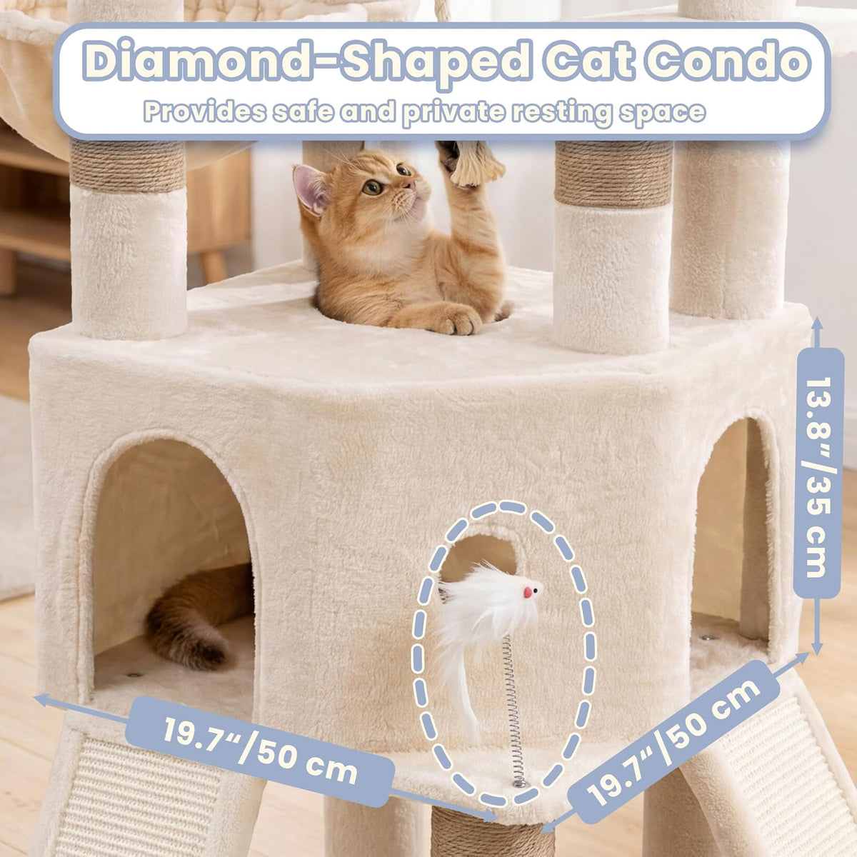 Cat Tree, 81.1" Tall Heavy Duty Cat Tower for Large Cats VCT032MJ